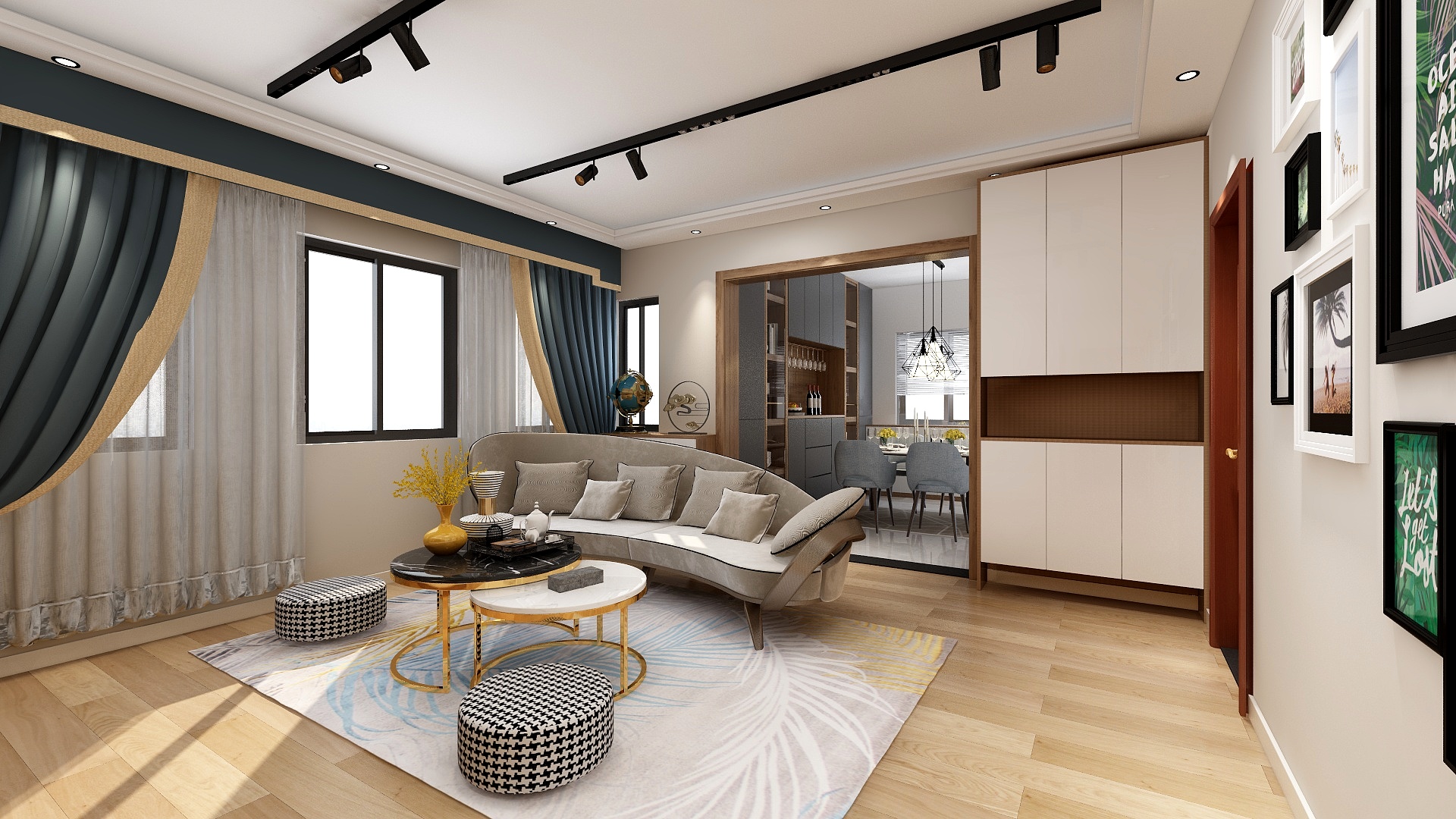 李明霜-瑞和园89.50㎡B户型3室2厅1卫-装修设计方案