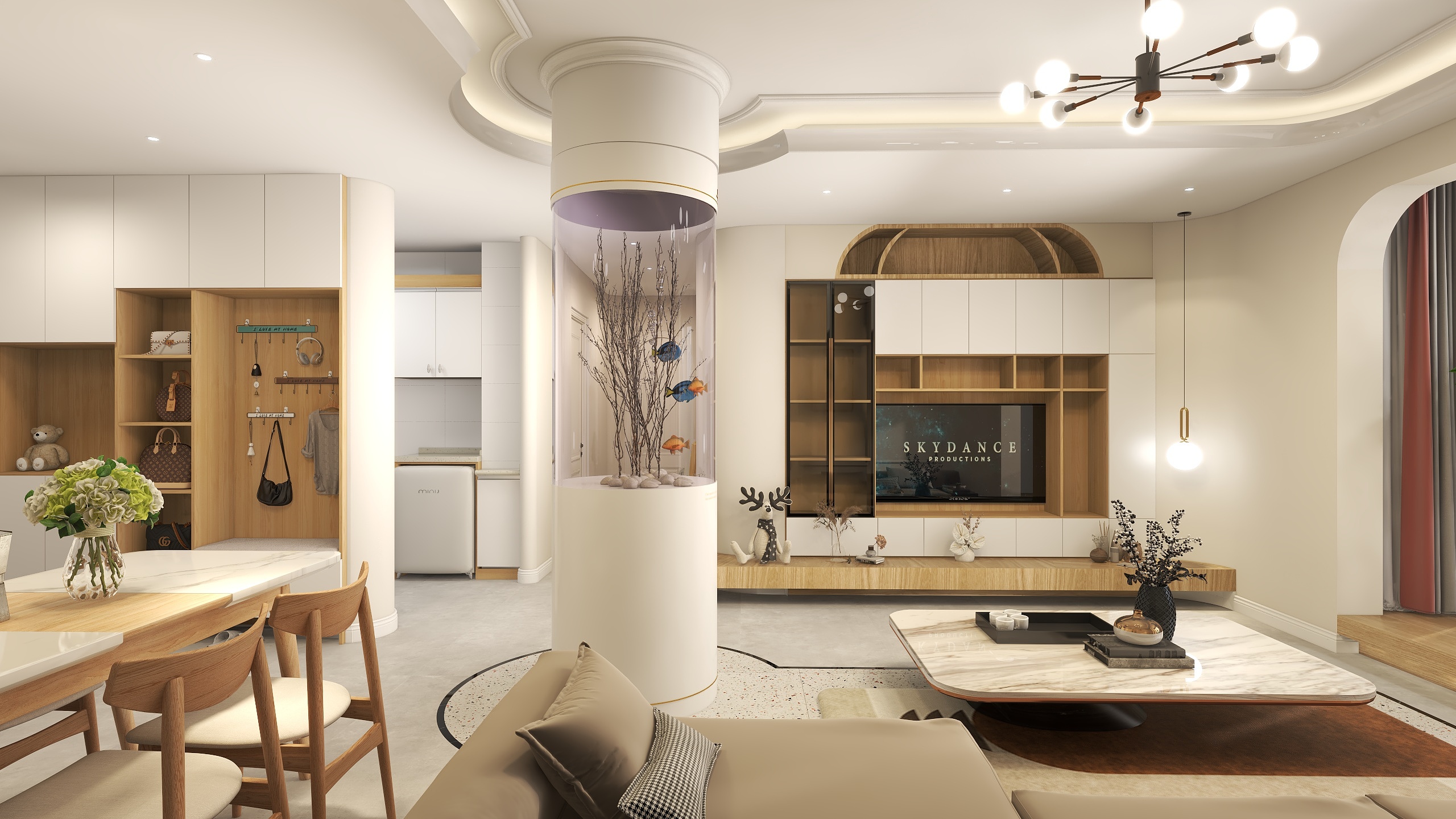 高振軒-北欧奶油风’3室2厅1卫1厨-装修设计方案