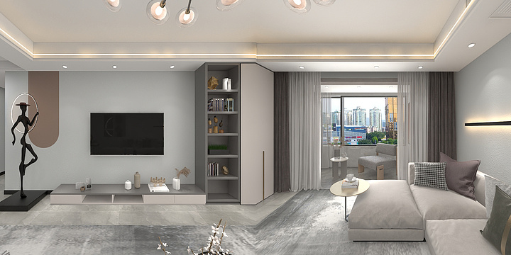 登封星禾设计-裕园10#2-801哑光砖-装修设计方案