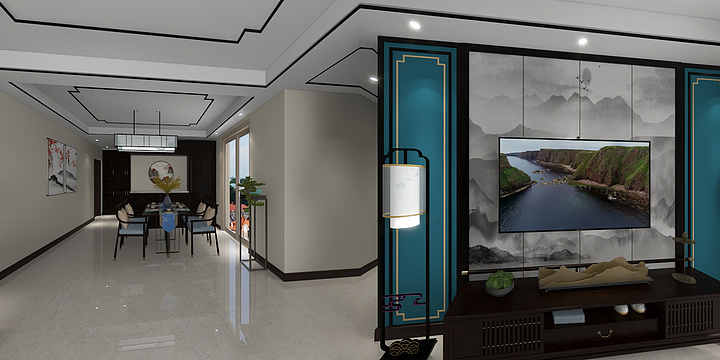 蘇木壹號鹿茸-珍宝岛客厅背景墙-装修设计方案