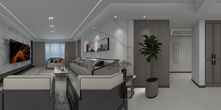 丿墨梵-新中式-装修设计方案