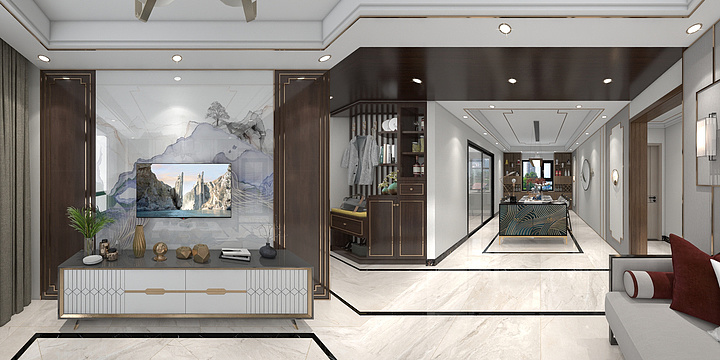 常想一二不思八九-康璟家园三居69.7平米-新中式-装修设计方案