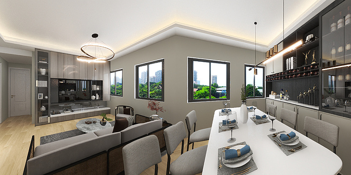 邦PMAv-瑞和园89.50㎡B户型3室2厅1卫-装修设计方案