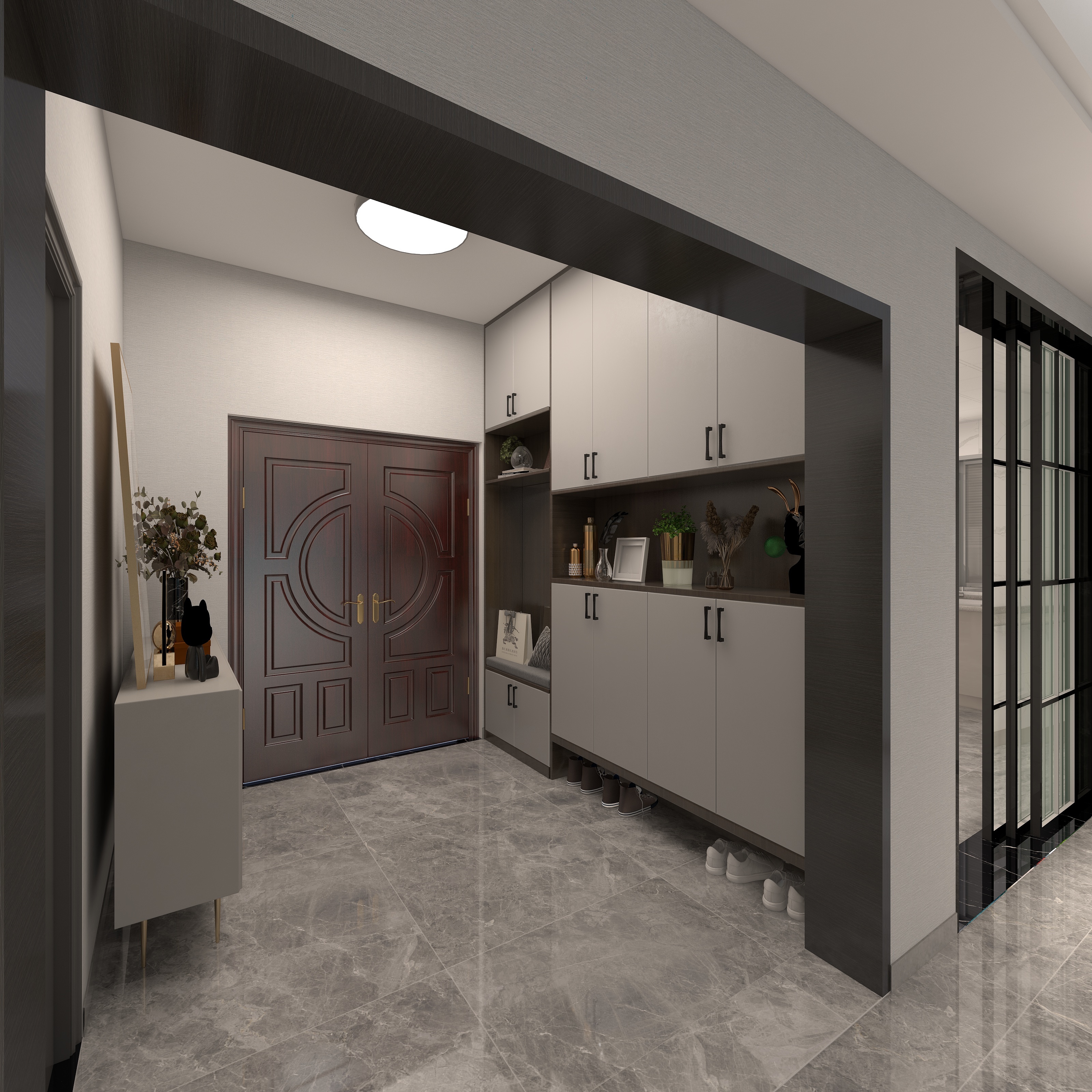 A龍誠装饰-龍誠装饰，九牧全屋定制，水榭170㎡现代无主灯-装修设计方案