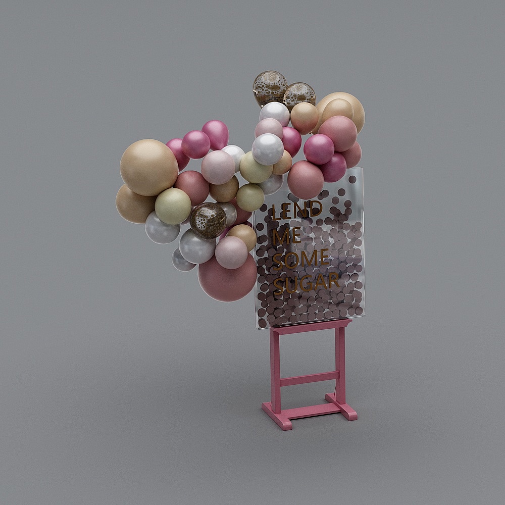 引导牌-23D模型