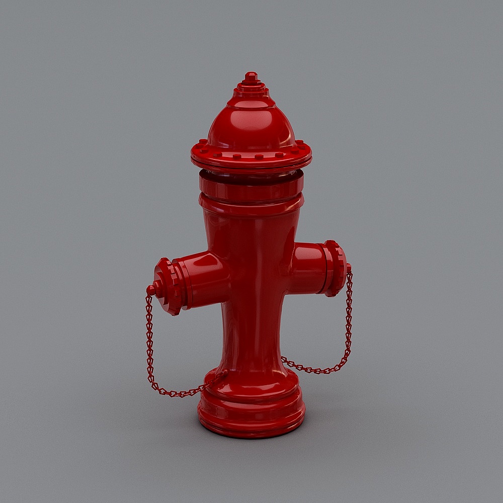 现代消防栓灭火器组合3D模型