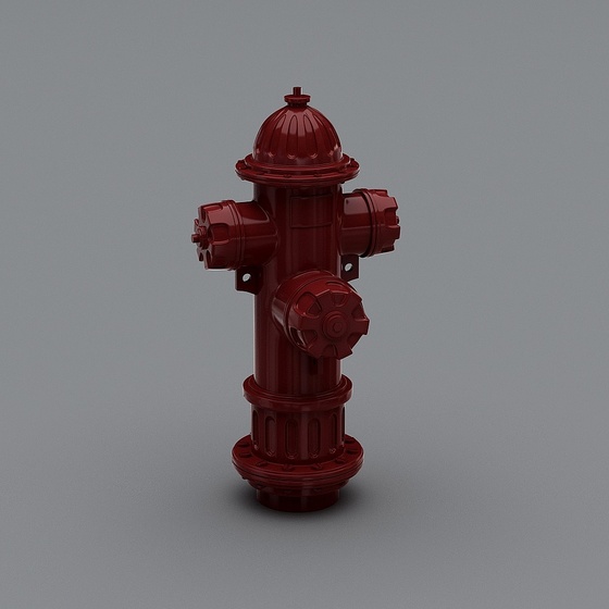 Functional Fire Hydrant and Extinguisher Combo 3D Model - Safety Essential