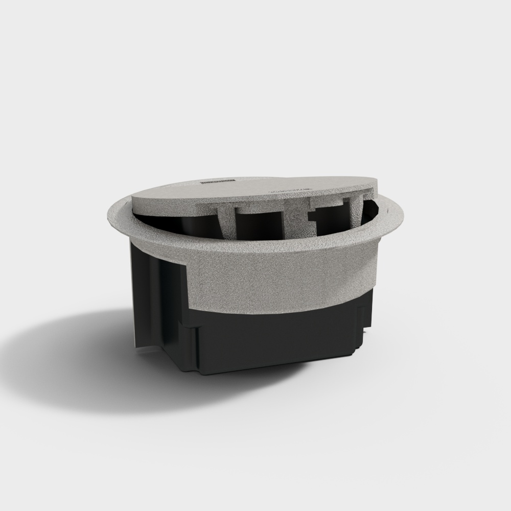 豪宜佳-防水插座-SOB-5-银色3D模型