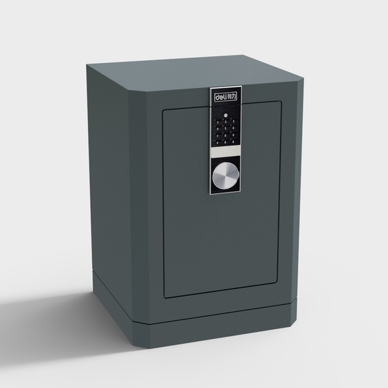 Gray Safe 3D Model for Secure Storage