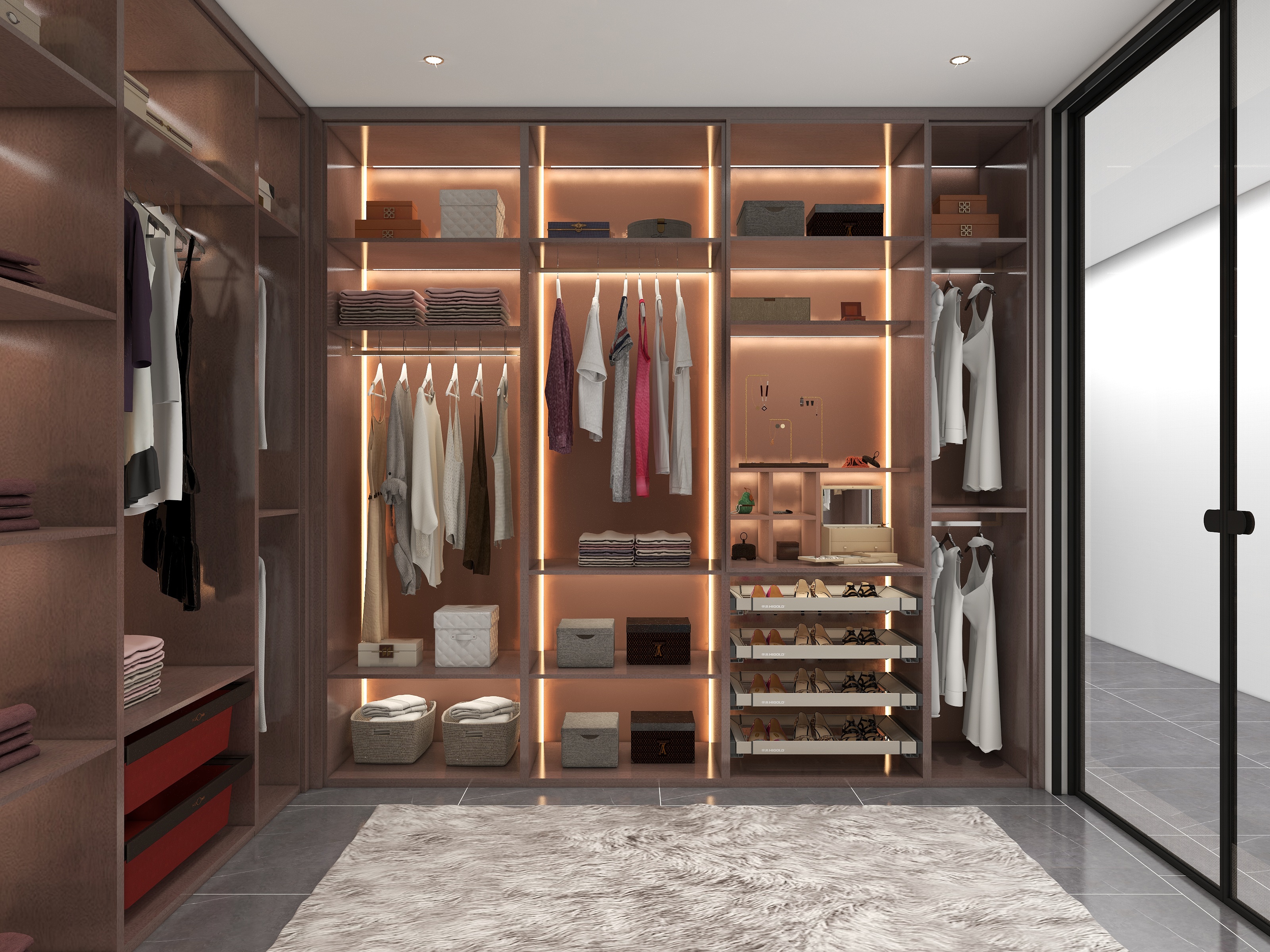 森居木业-现代风衣帽间U型衣柜-副本-装修设计方案