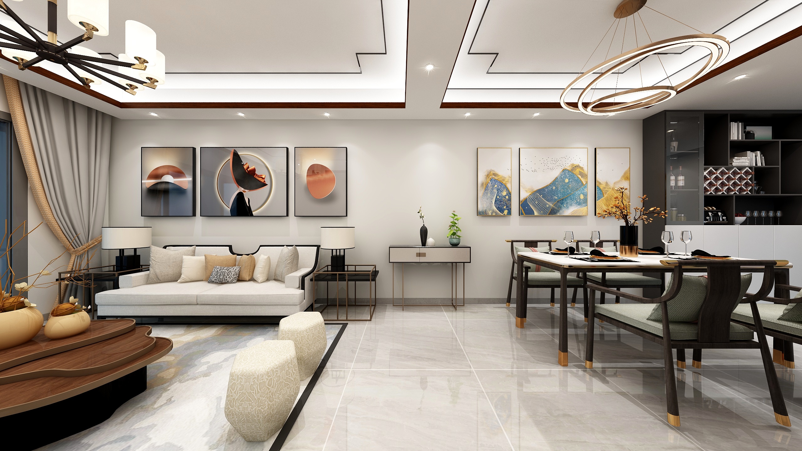 余利民-121平现代三居-装修设计方案