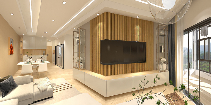 泡面Lc-德信海德公园83.00㎡A2’3室2厅1卫1厨-装修设计方案