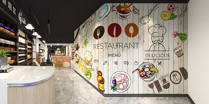 HUITU888-品润·国宾府.超市.dwg-装修设计方案