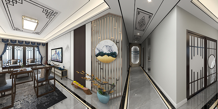 上策装饰小马哥-129平新中式样板-装修设计方案