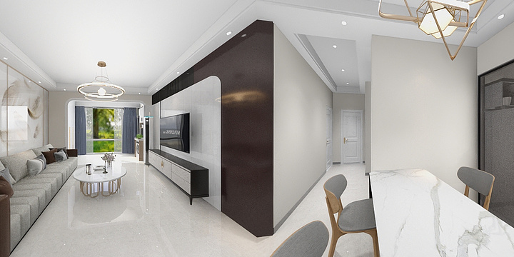 未来设计MRWANG-世茂云城121平效果图-装修设计方案