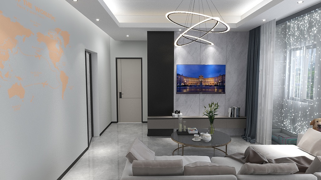 韶华倾负110-瑞和园89.50㎡B户型3室2厅1卫-装修设计方案