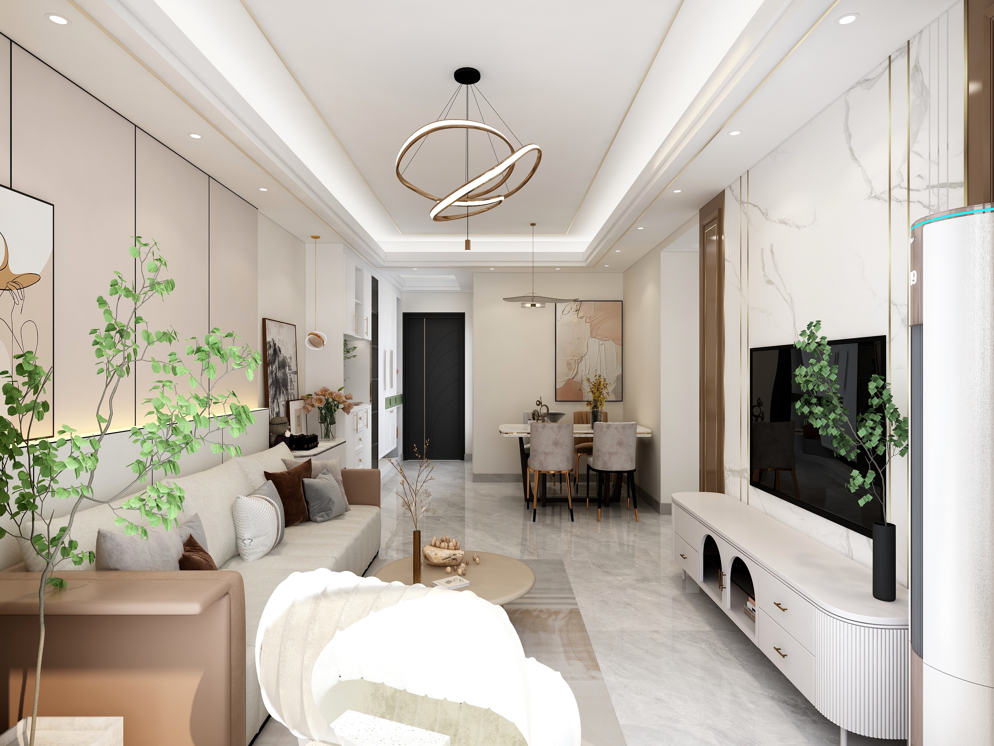 Kk.Design-中粮新悦锦云轻奢风格-装修设计方案