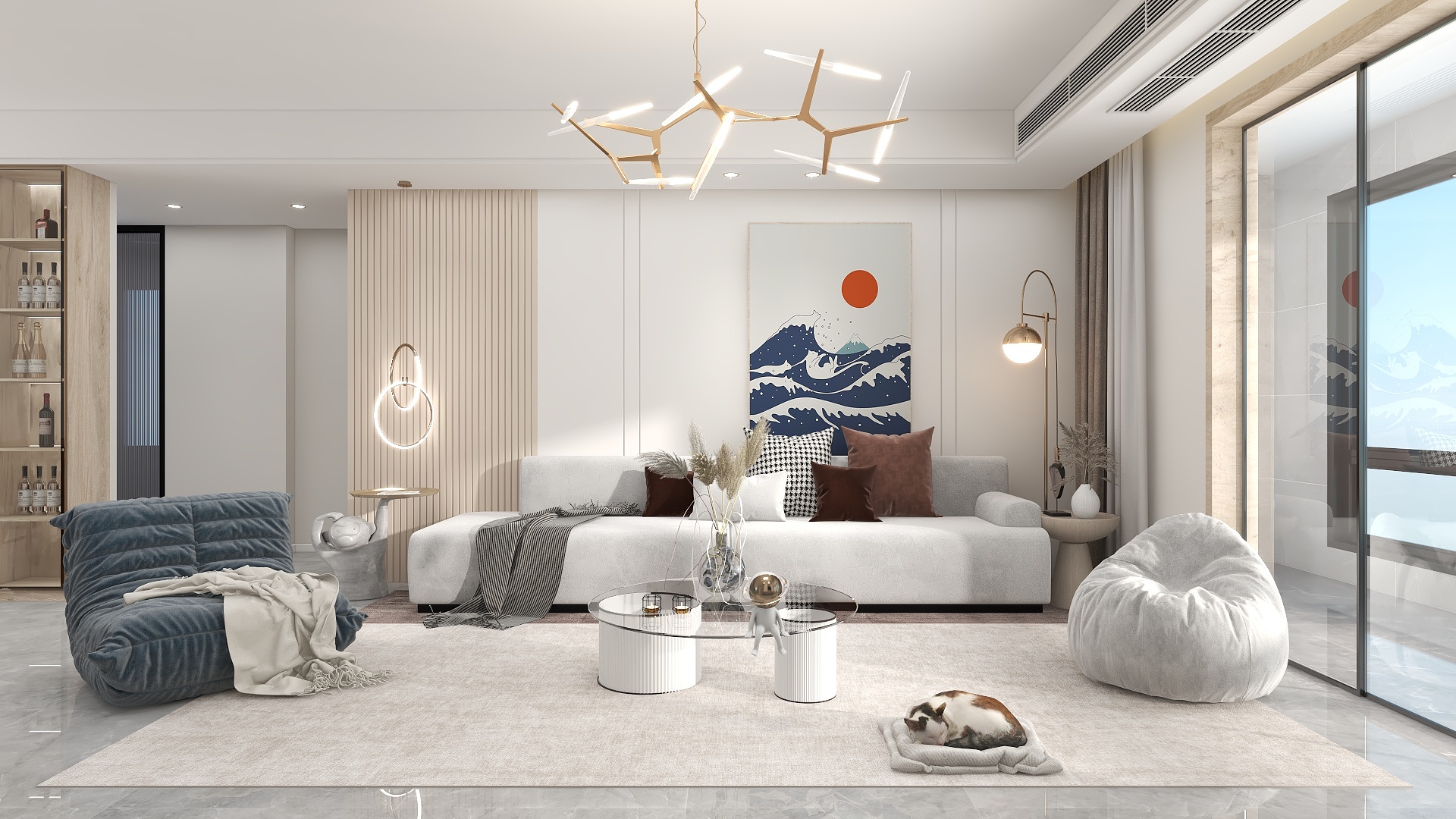 一品设计YP-日式客餐厅装修效果图