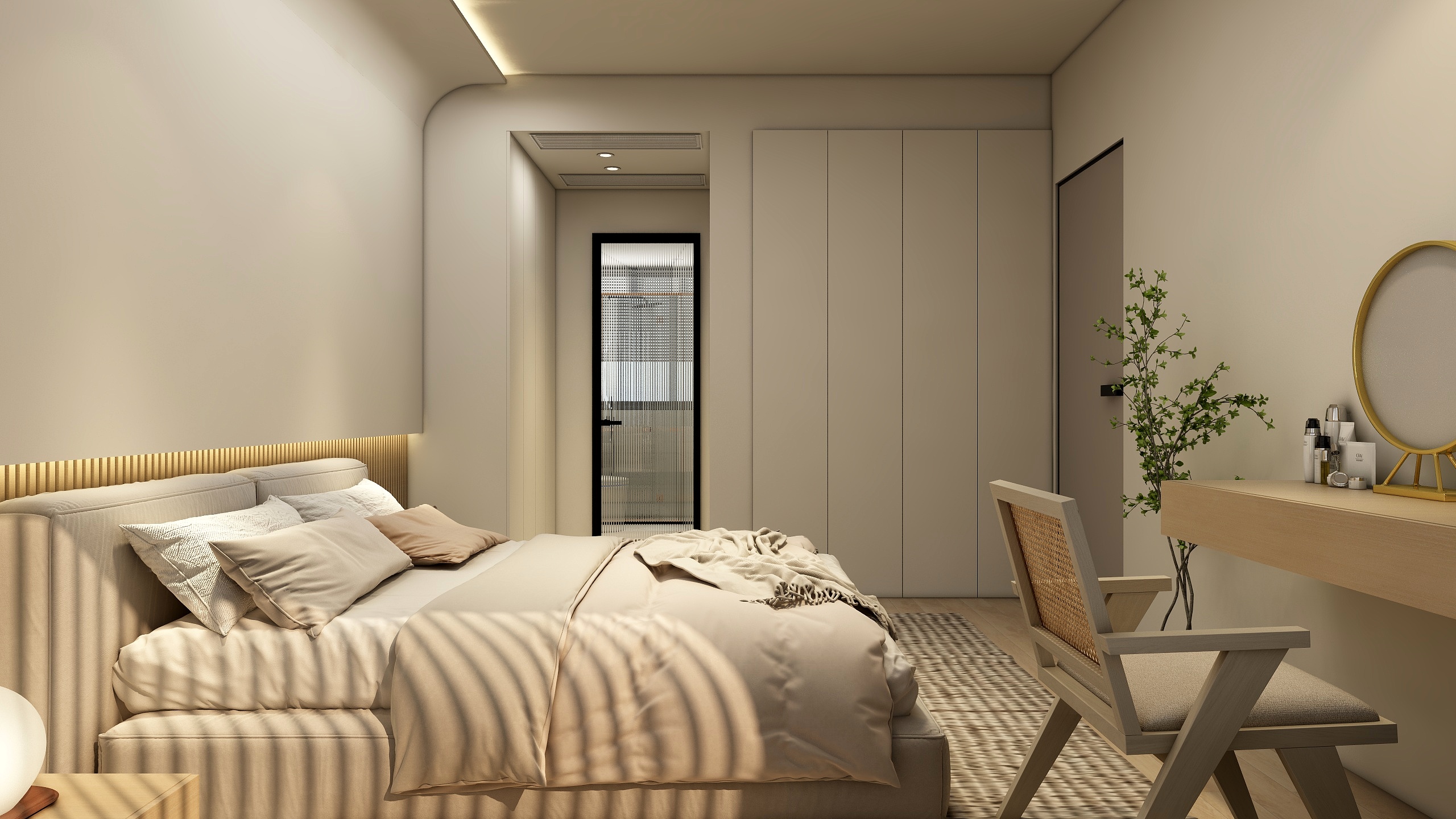 Milow-一套图奶油诧寂风.dwg-装修设计方案