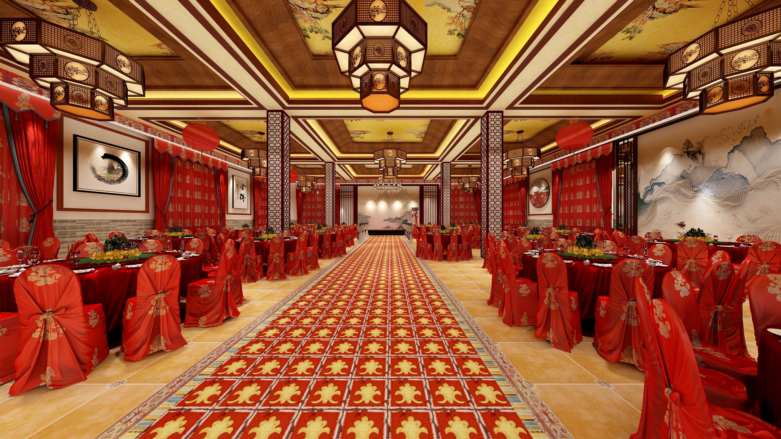 余利民-8000平中式婚庆-装修设计方案