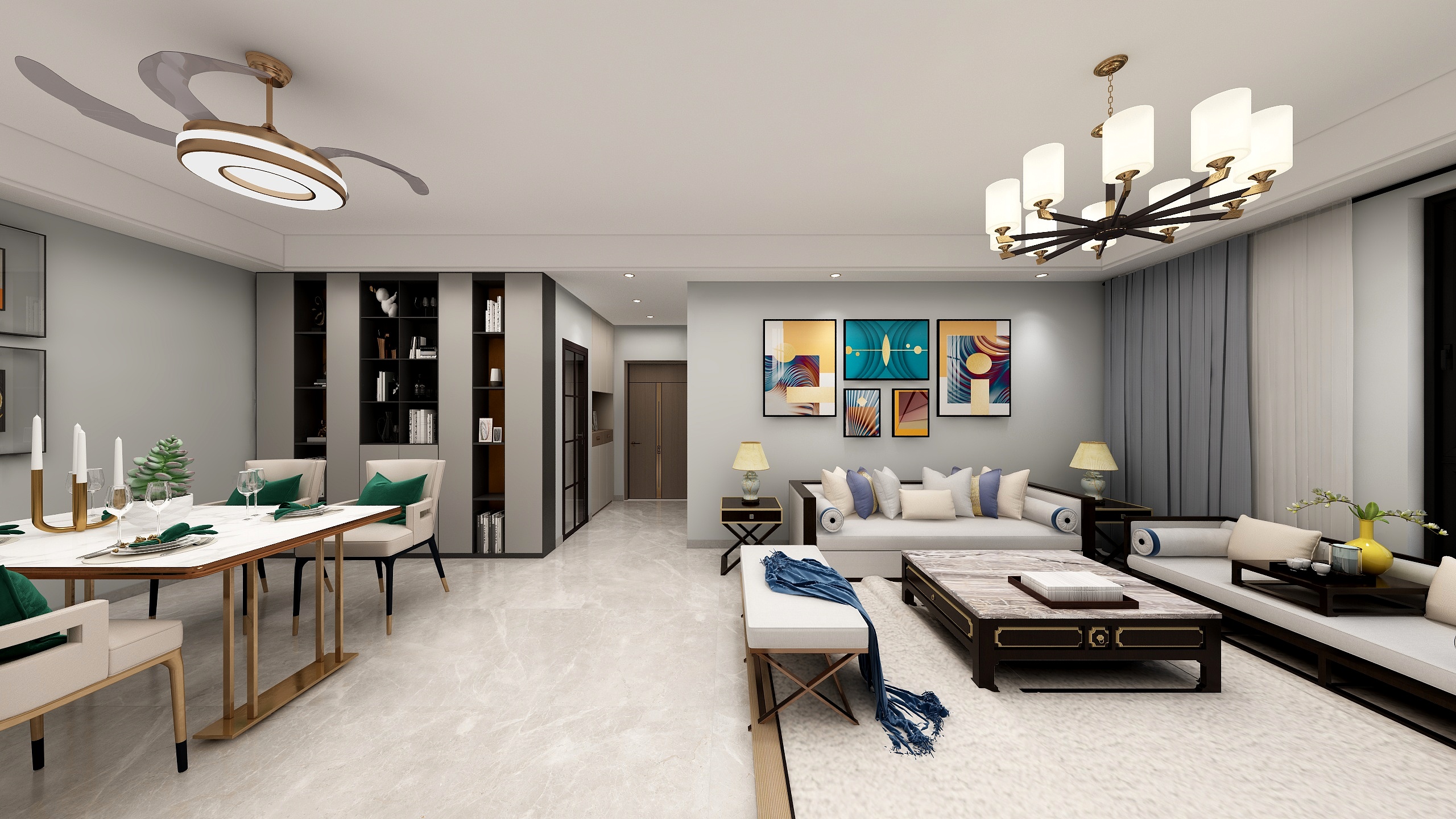 余利民-141平现代简约四居-装修设计方案