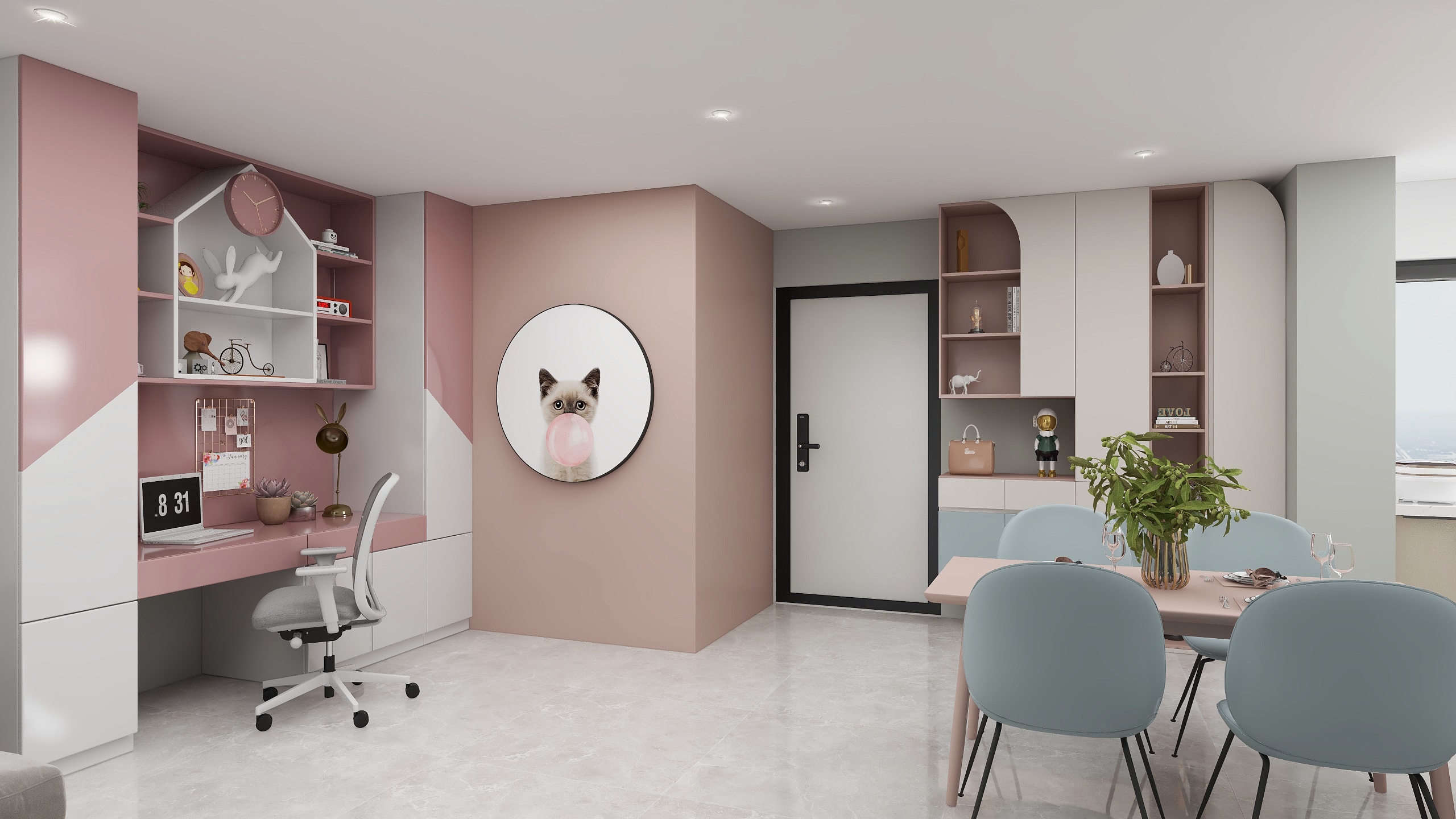 郑丨雷-德信海德公园83.00㎡A2’3室2厅1卫1厨-装修设计方案