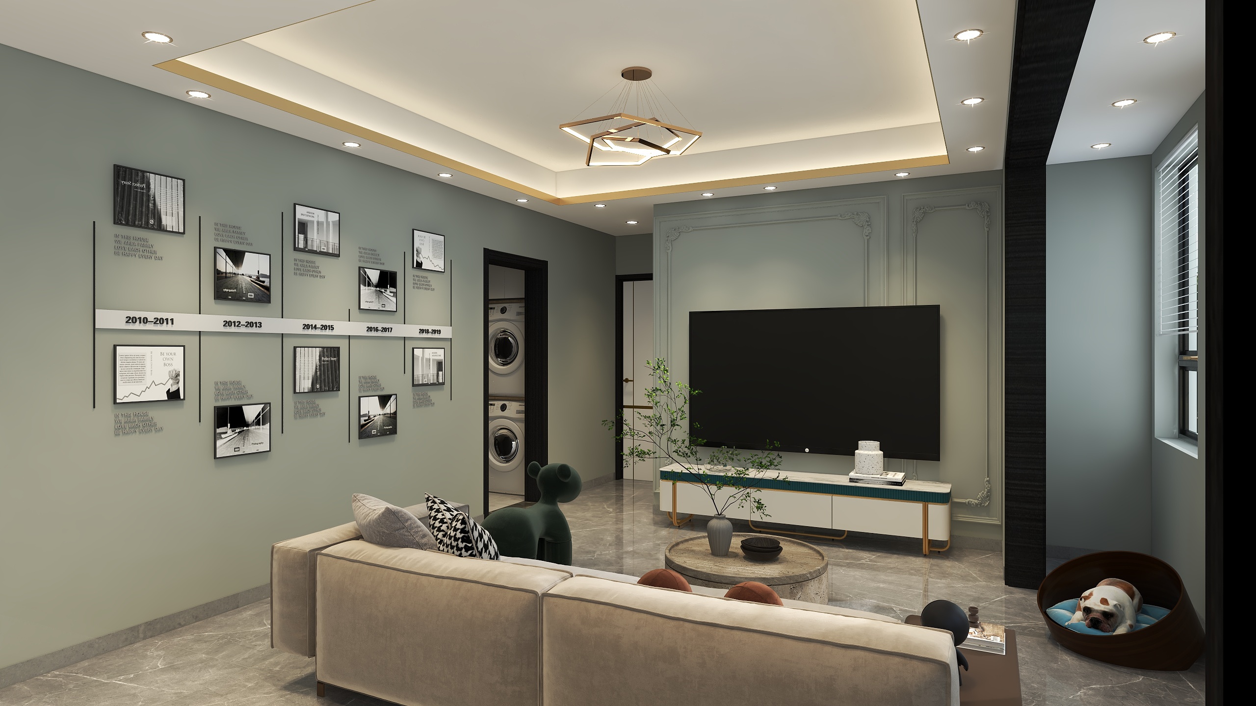 冠县索美装饰-瑞和园89.50㎡B户型3室2厅1卫-装修设计方案