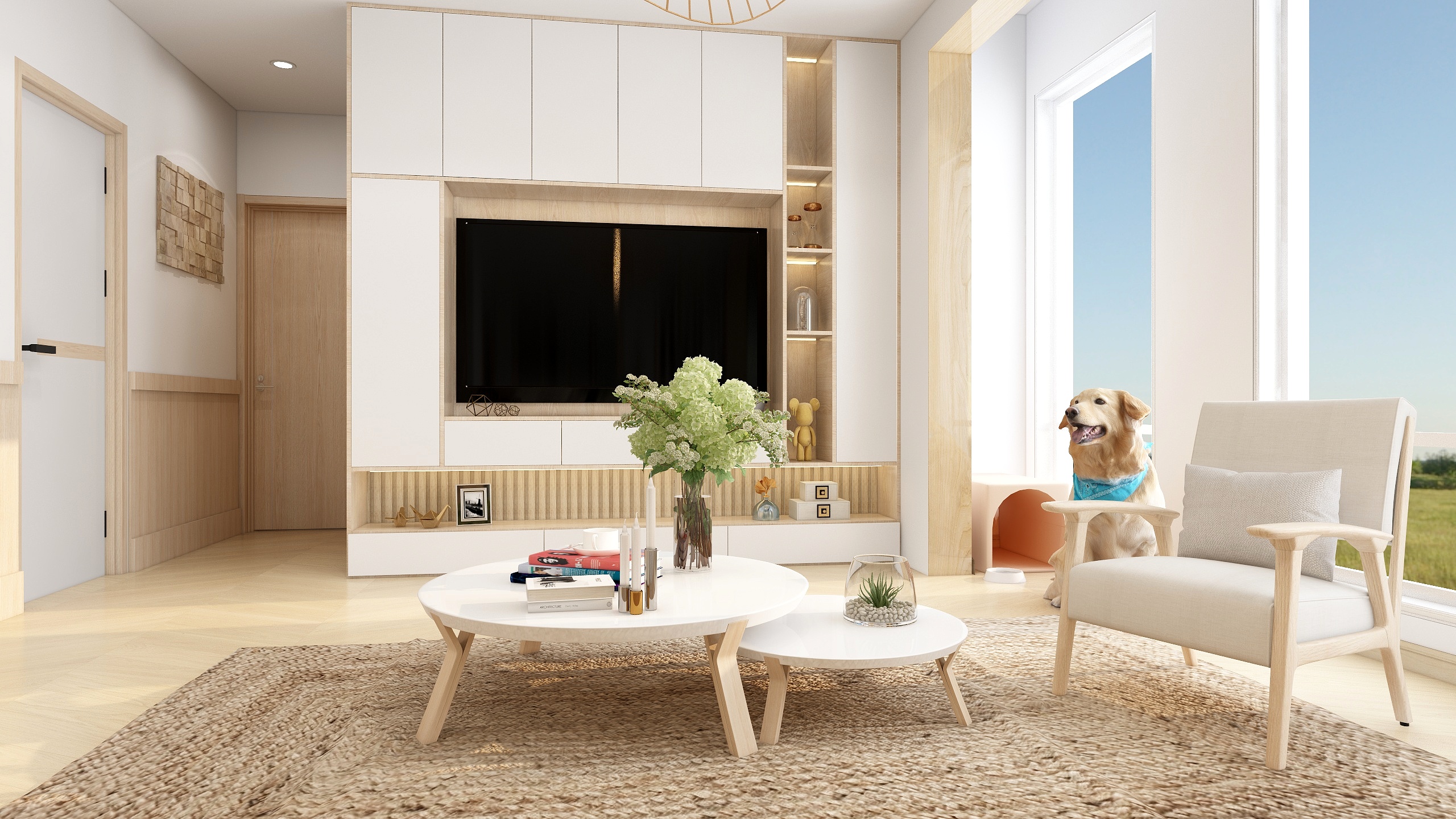 瑞淼空间设计-瑞和园89.50㎡（原木风）-装修设计方案