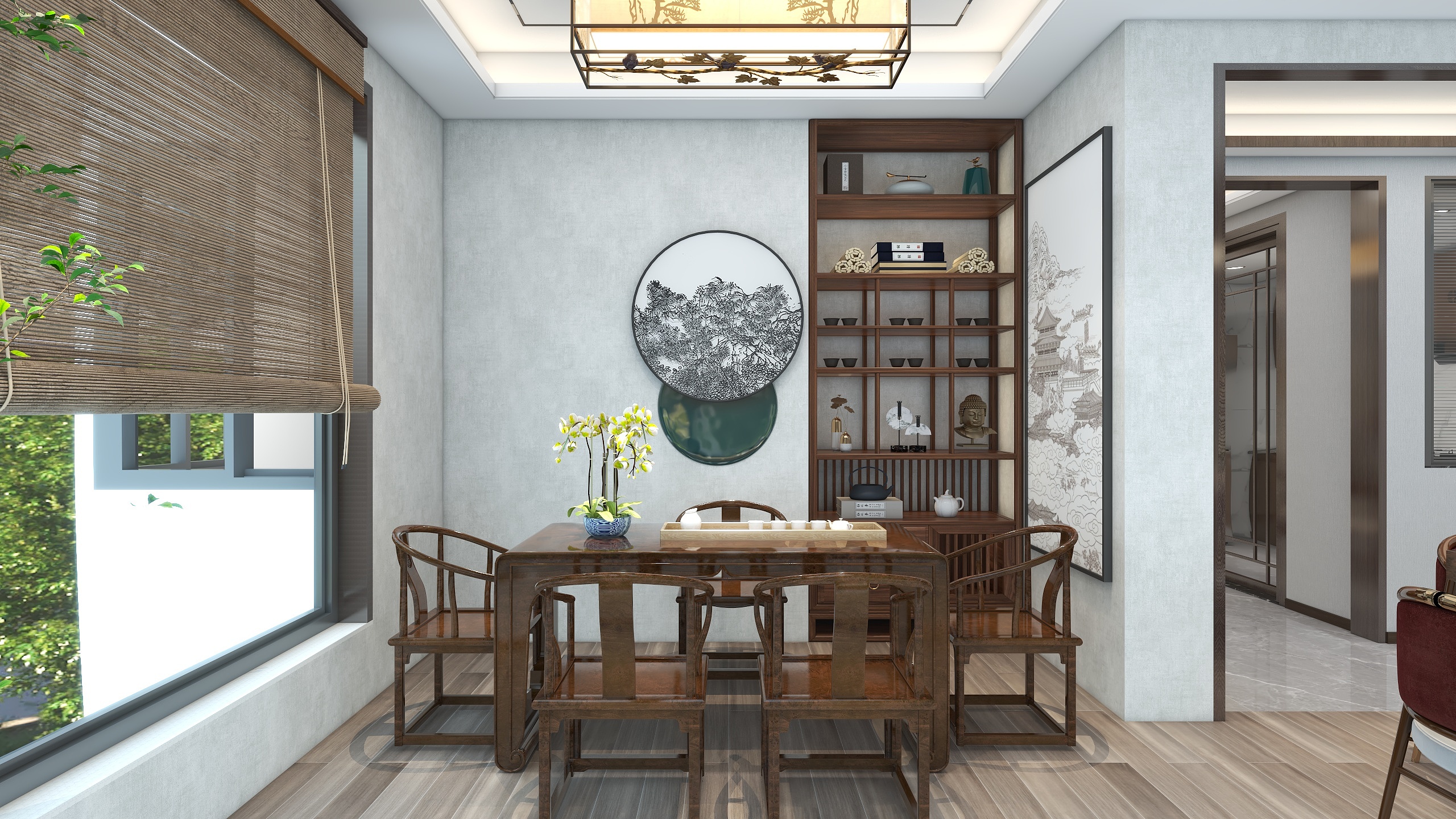 北宸空間設計-四居室大平层---新中式装修效果图