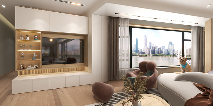 设计任鹏飞-瑞和园89.50㎡B户型3室2厅1卫-装修设计方案