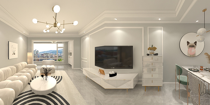 意境设计01-乐茗装饰----小清新--奶油风-装修设计方案