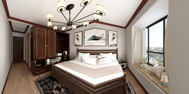 Joker冬辰-中式-月半弯5-3-装修设计方案