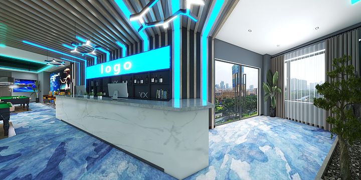 A李设计师-台球厅.dwg-装修设计方案