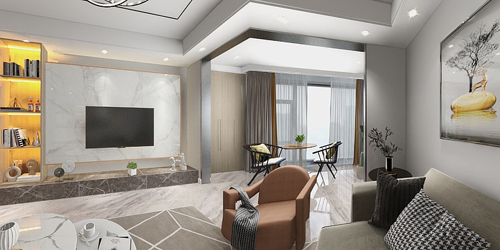 李杰-远达第一城4栋贺女士雅居-装修设计方案