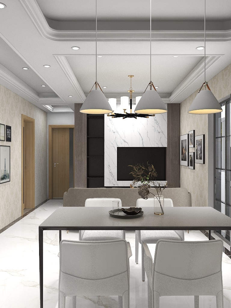 136****1022EWGY-瑞和园89.50㎡B户型3室2厅1卫-装修设计方案