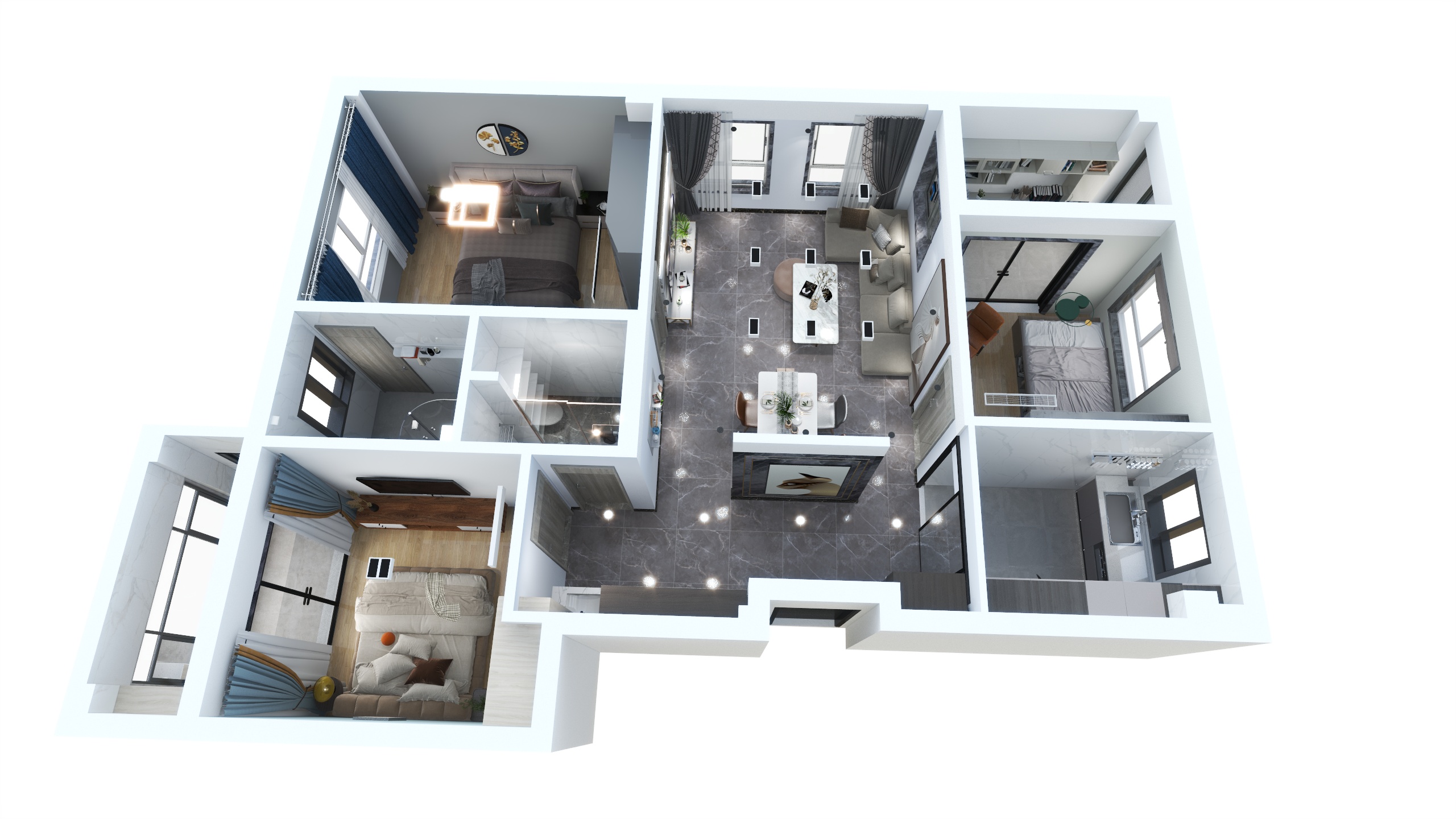 聚慧背景石材-高楼集瑞嘉园  -装修设计方案