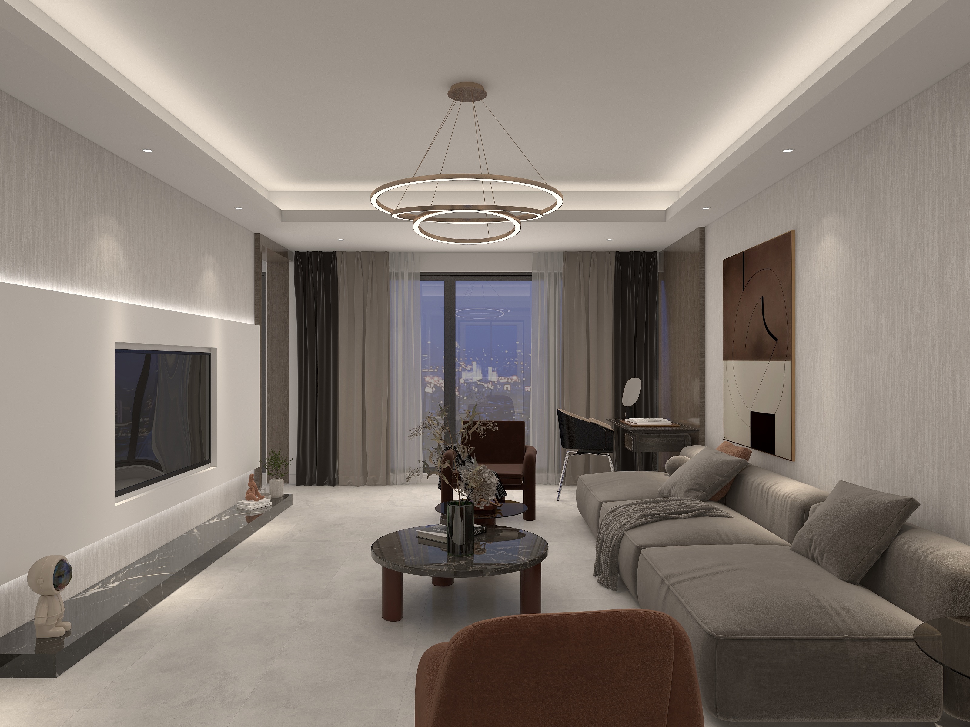 山也设计-新一线装饰-白鹭名邸139方现代轻奢1.0-装修设计方案