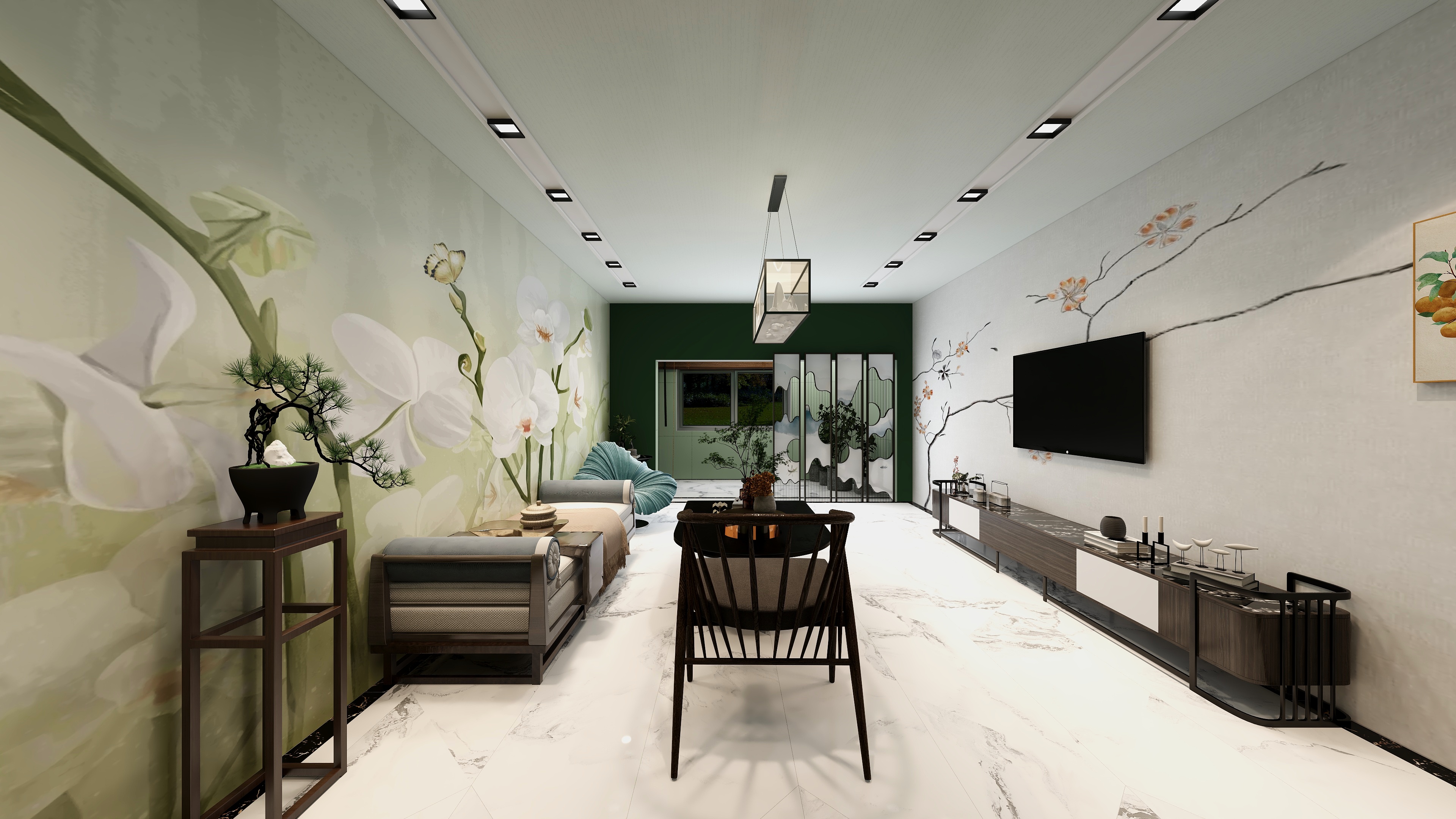 张彩虹-静与雅装修效果图