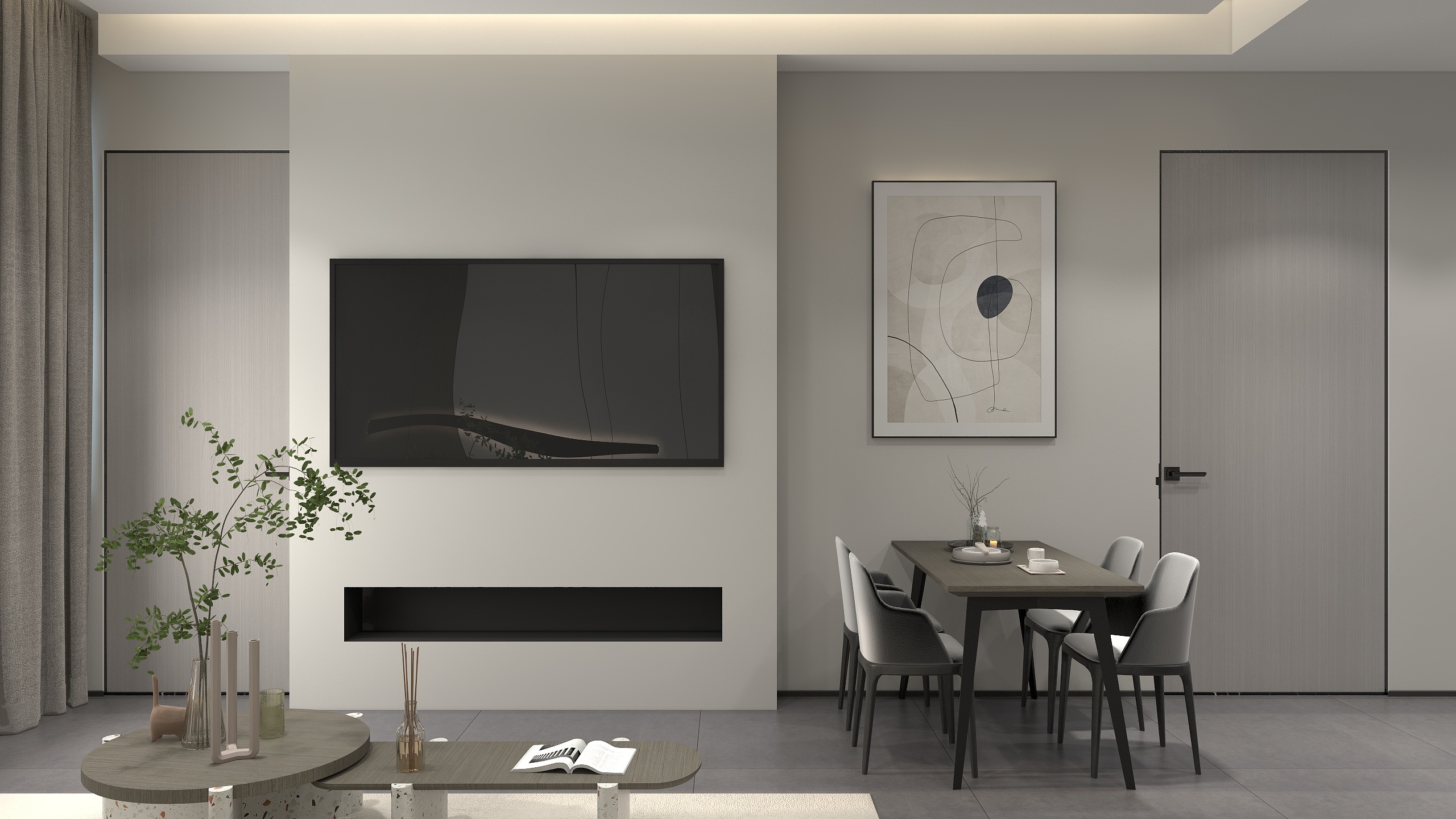 设计师王子璇-奢雅之境-现代轻奢-100平-3室1厅1厨2卫-装修设计方案