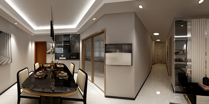 青岛伊诺馨城装饰工程有限公司-越秀星汇城97平二单元-装修设计方案