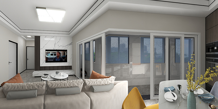 石晓东-瑞和园89.50㎡B户型3室2厅1卫-装修设计方案