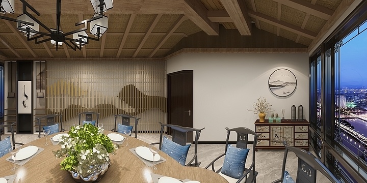 雅舍装饰设计-中博鸣玉售楼部餐厅1-装修设计方案