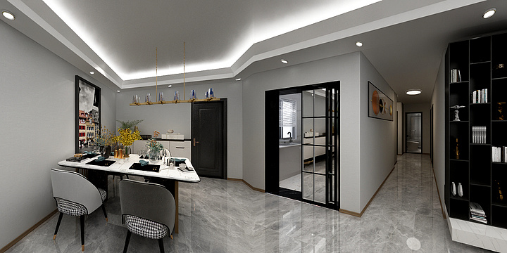 青岛伊诺馨城装饰工程有限公司-越秀星汇城97平一单元-装修设计方案