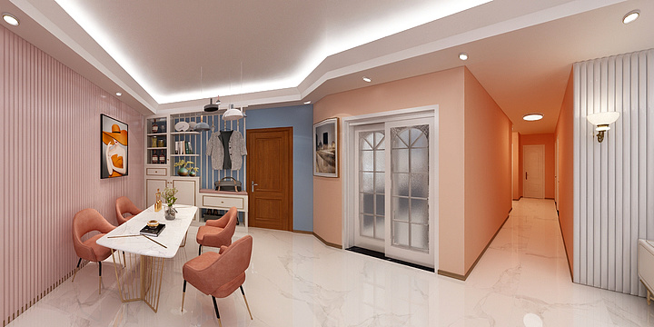 青岛伊诺馨城装饰工程有限公司-越秀星汇城97平一单元-装修设计方案