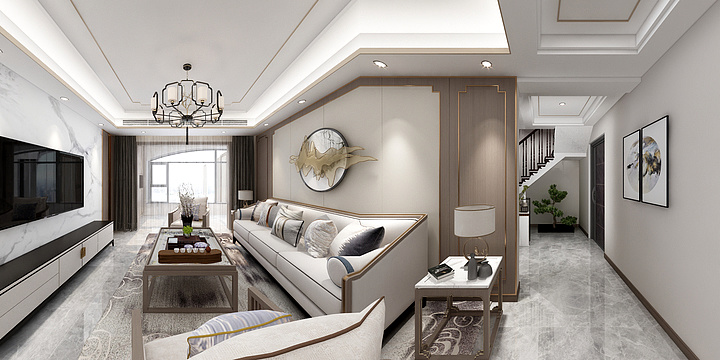 DESIGN一W-御景新城新中式方案-装修设计方案