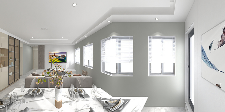 哇砰-瑞和园89.50㎡B户型3室2厅1卫-装修设计方案