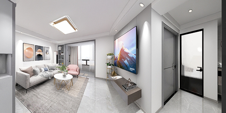 唐筱博-东港碶1#406效果图.dwg-装修设计方案