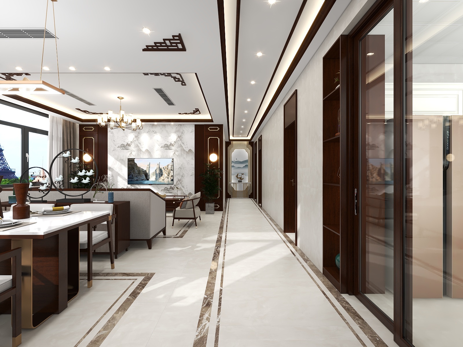 潘勇-平层--中式--Y-装修设计方案