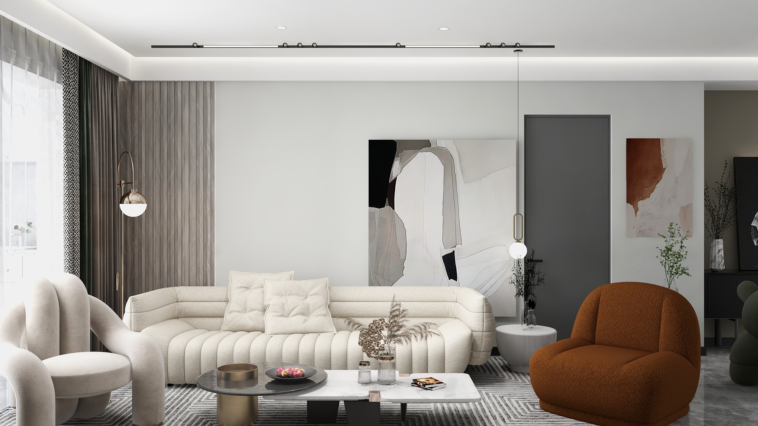 戴文静-现代雅居128平方四室两厅一厨两卫-装修设计方案