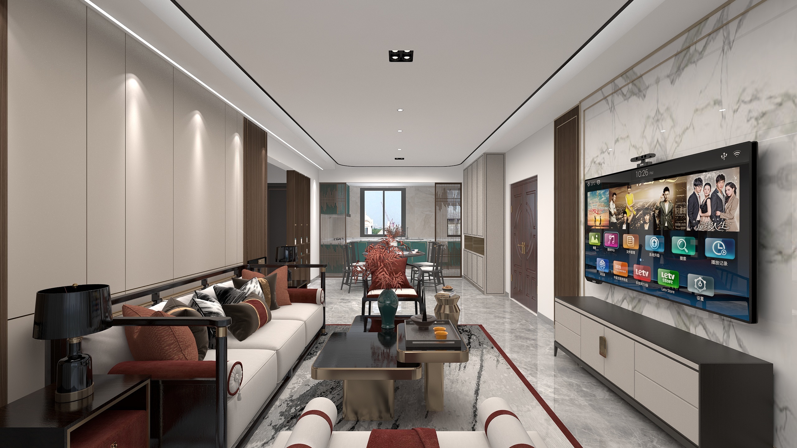 唐山设计师岳镇岭-玖玺台170平米--宋氏新中装修效果图